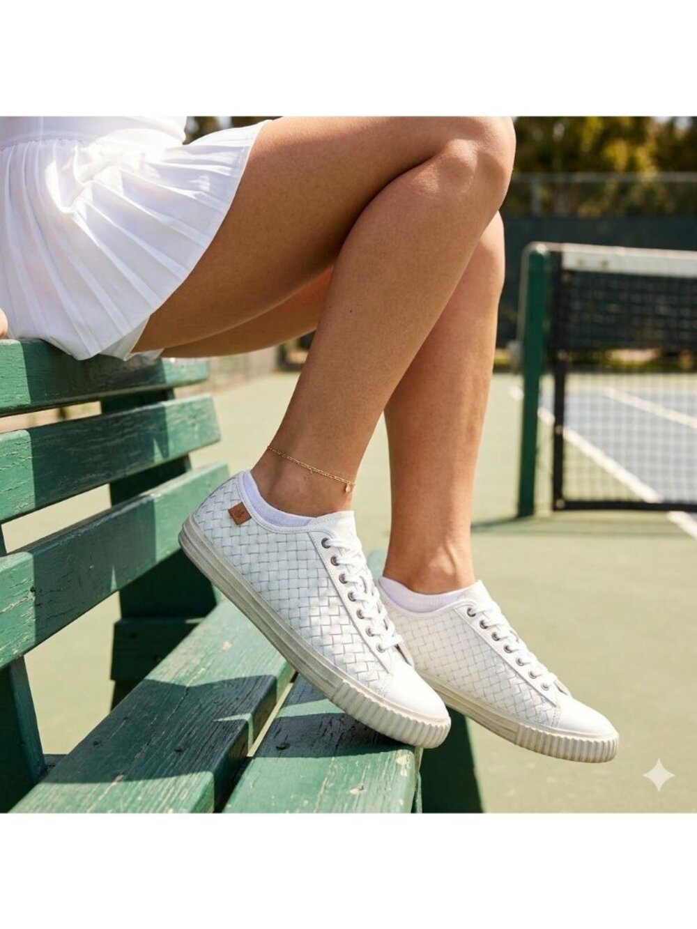 Spingle Move Japan White Leather Woven Sneakers Shoes Womens Size 9.5 M JP 26